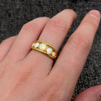 5 Opal 18K Gold Plated Stainless Steel Ring - FGS