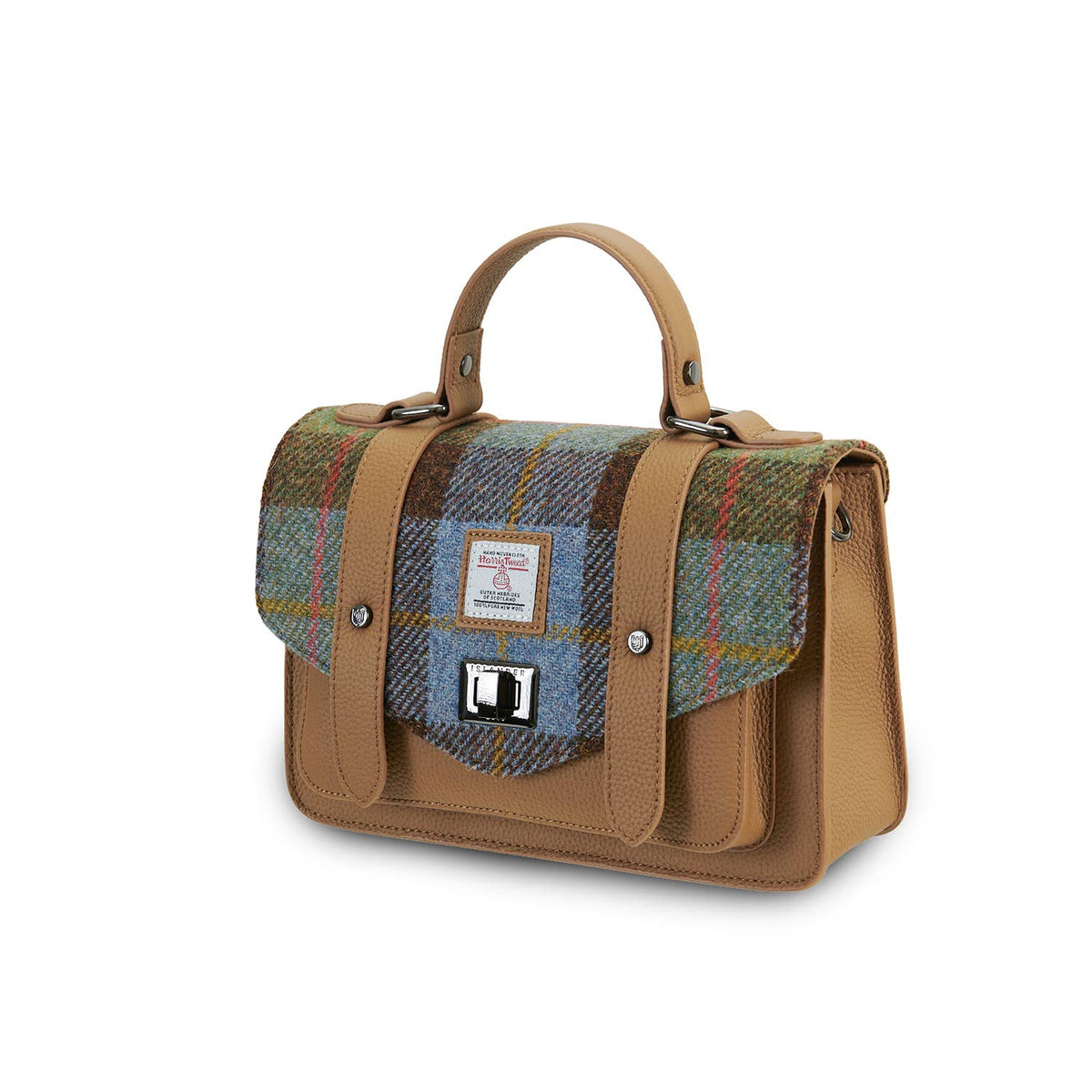 The Leather Medium Satchel - Islander Check