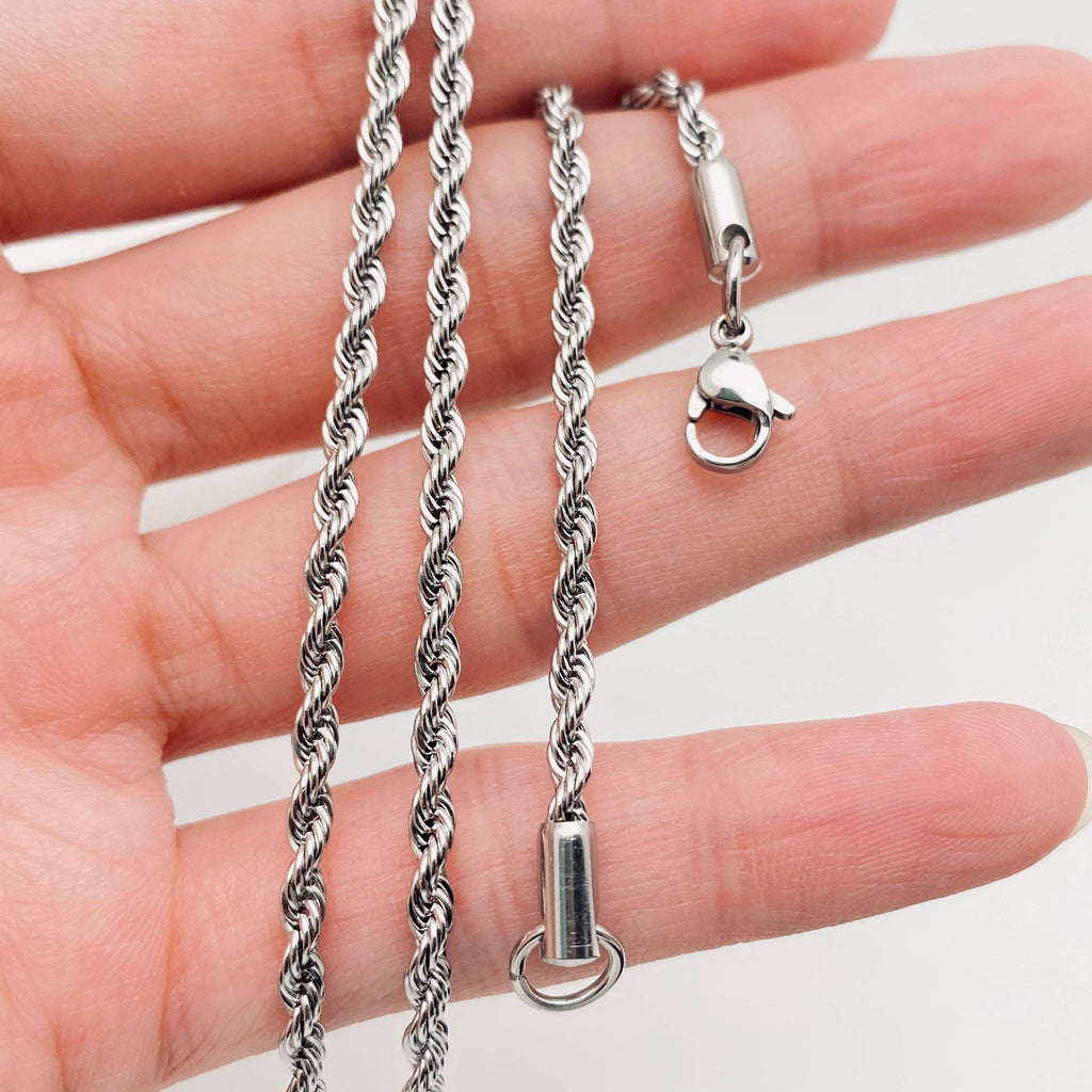 Stainless Steel Twist Chain Necklace - MJ/MNP