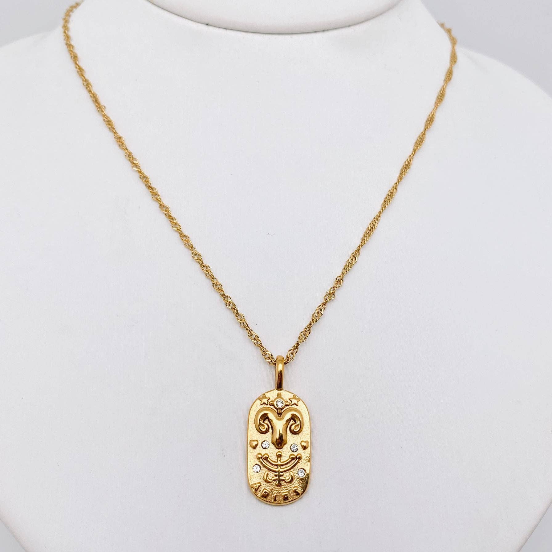 Zodiac Design 18K Gold Plated 12 Constellation Necklace -FGS