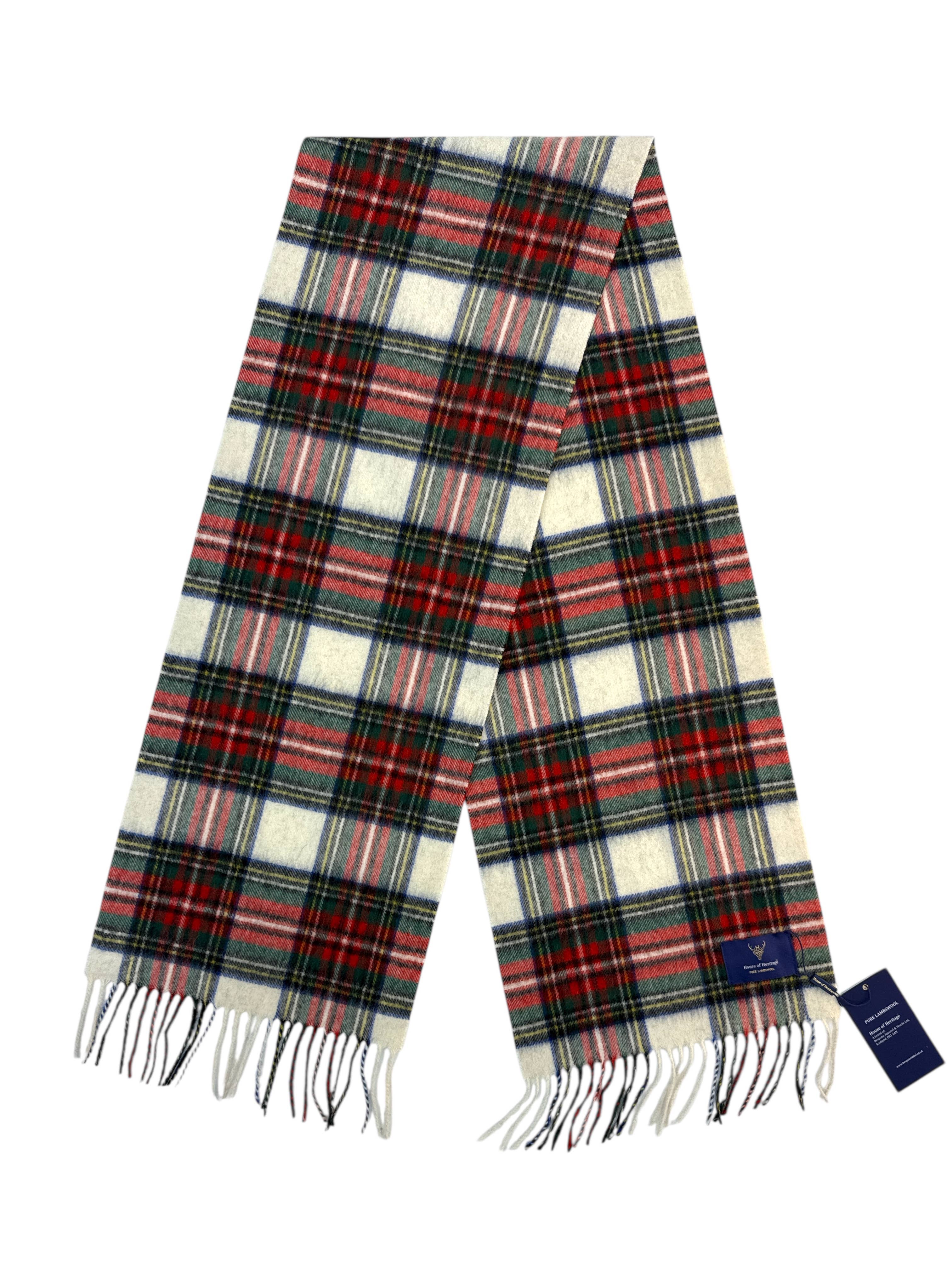 Stewart Clan Dress Tartan - 100% Lambswool Scarf