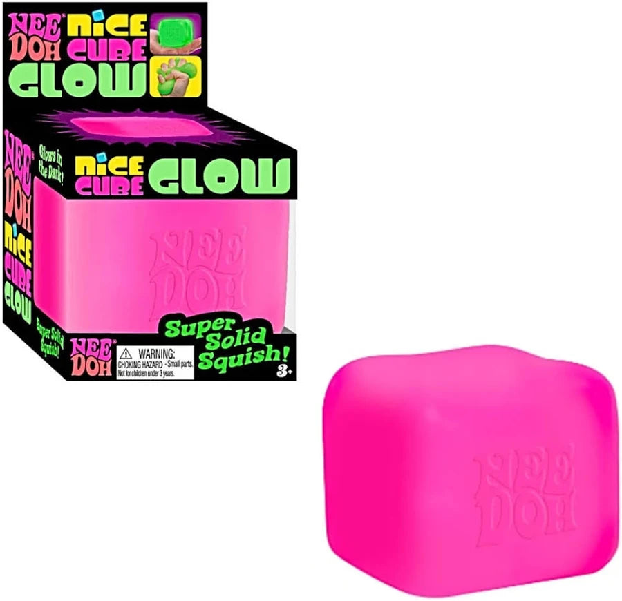 Nice Cube Glow Nee Doh sensory light-up squeeze cube