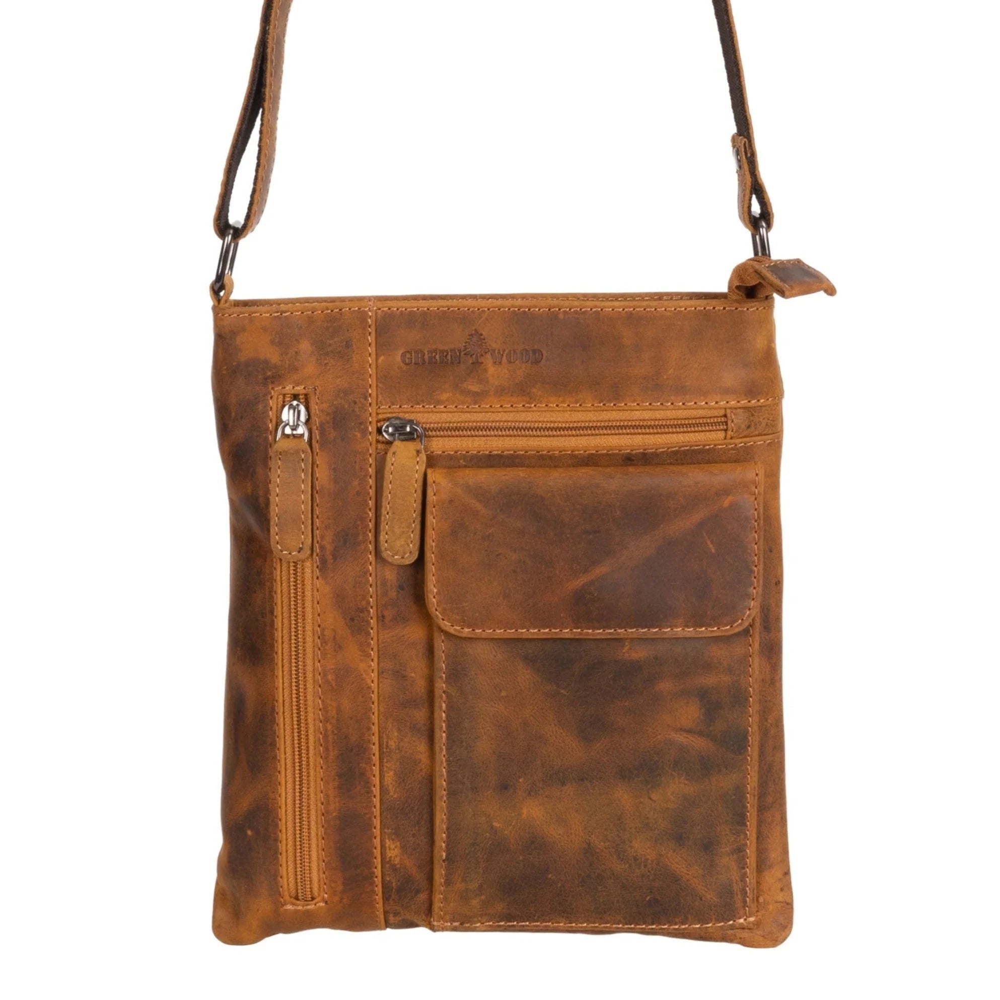 Greenwood Lucy Leather Crossbody Bag - Camel