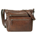 Leather Crossbody Bag - Cognac