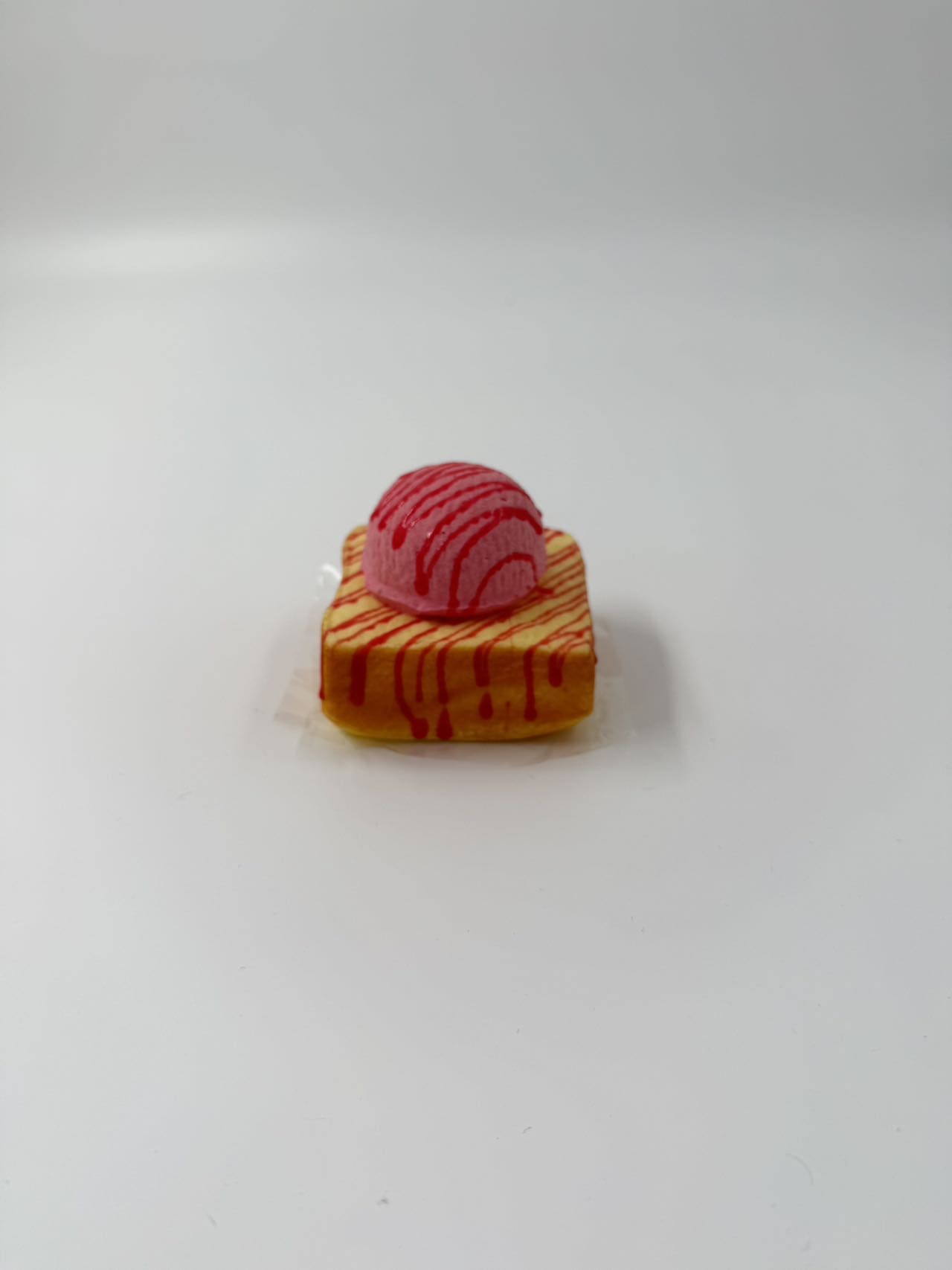 Strawberry ice cream toast squishy toy