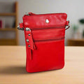 Greenwood Kempsey Leather Sling Bag - Red