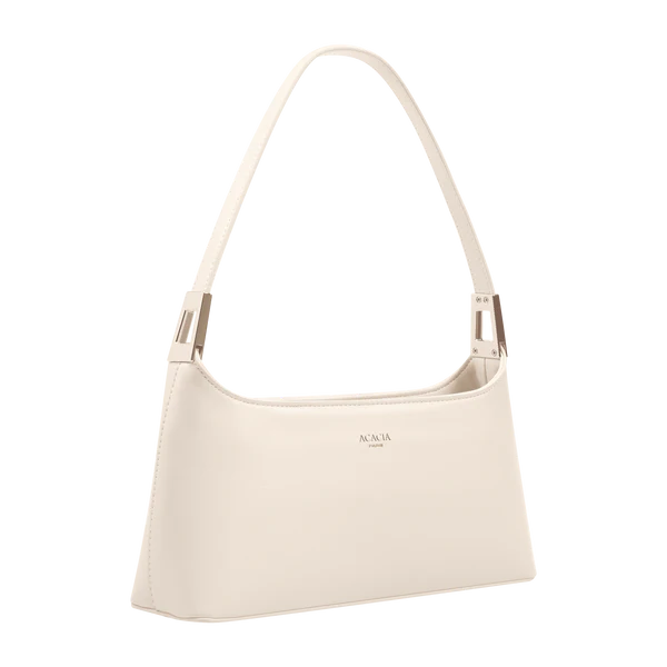Acacia Lucy Mini Baguette handbag in Coconut Cream