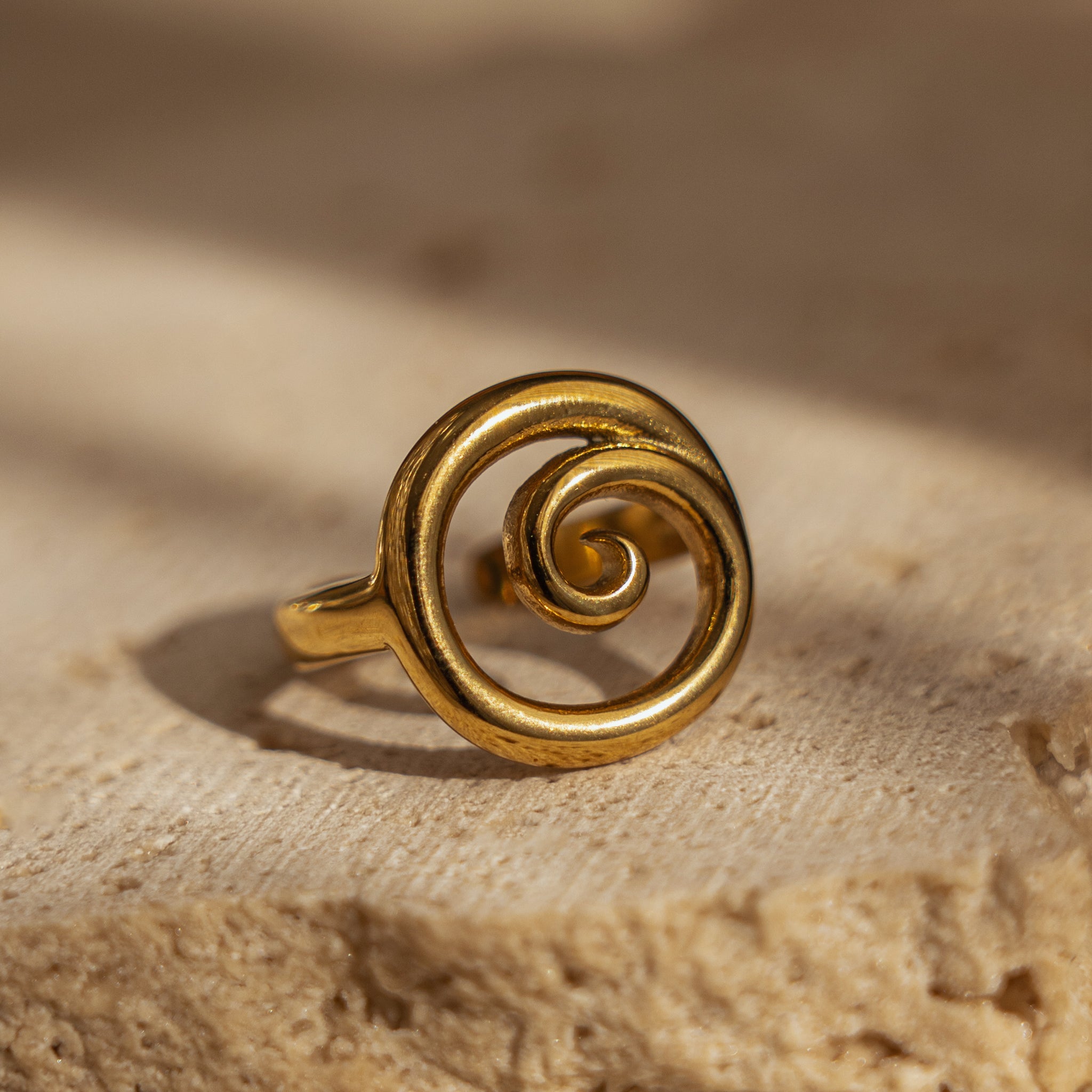Margot Spiral Ring Gold ladies jewellery by FAYA & CO
