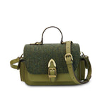 Islander Melrose Crossbody Handbag in Green Herringbone