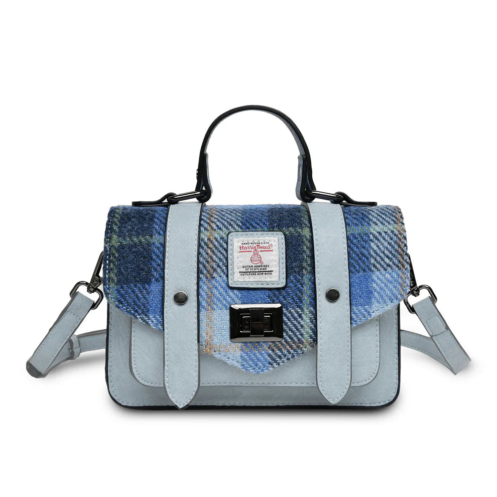 Islander Mini Satchel in Blue Tartan
