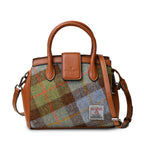 Islander Mini Tiree Tote chestnut blue tartan bag