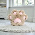 LaVida Trading paw print plush cushion