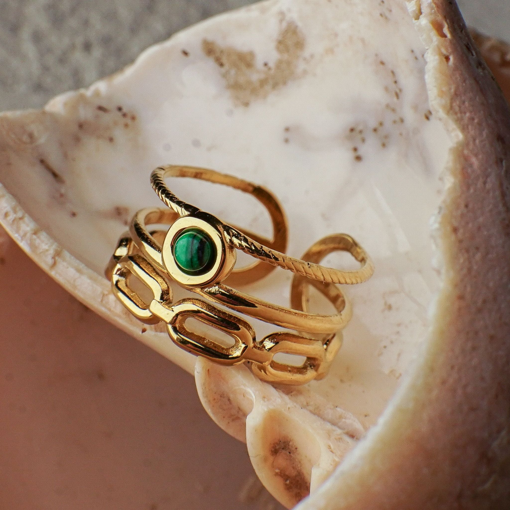 Priscilla Green Stone Ring ladies jewellery by FAYA & CO