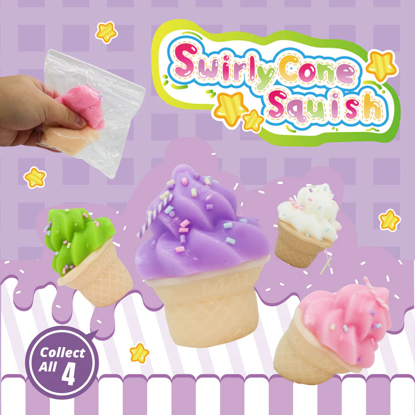 Swirly ice cream cone squeeze toy by Kenisy