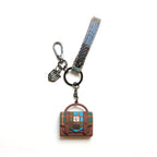 Islander mini tartan satchel keyring in Fuchsia Tartan