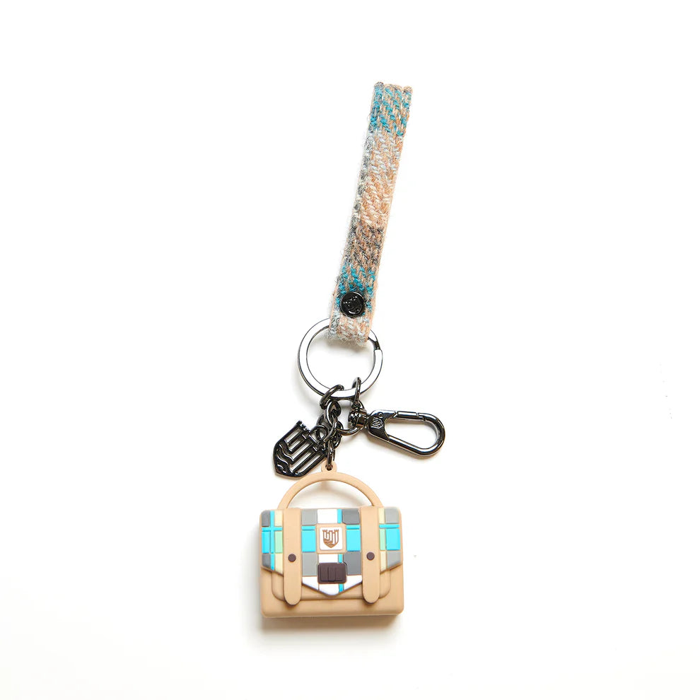 Islander mini tartan satchel keyring in Islander Tartan