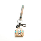 Islander mini tartan satchel keyring in Islander Tartan