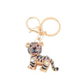 Crystal encrusted tiger keyring