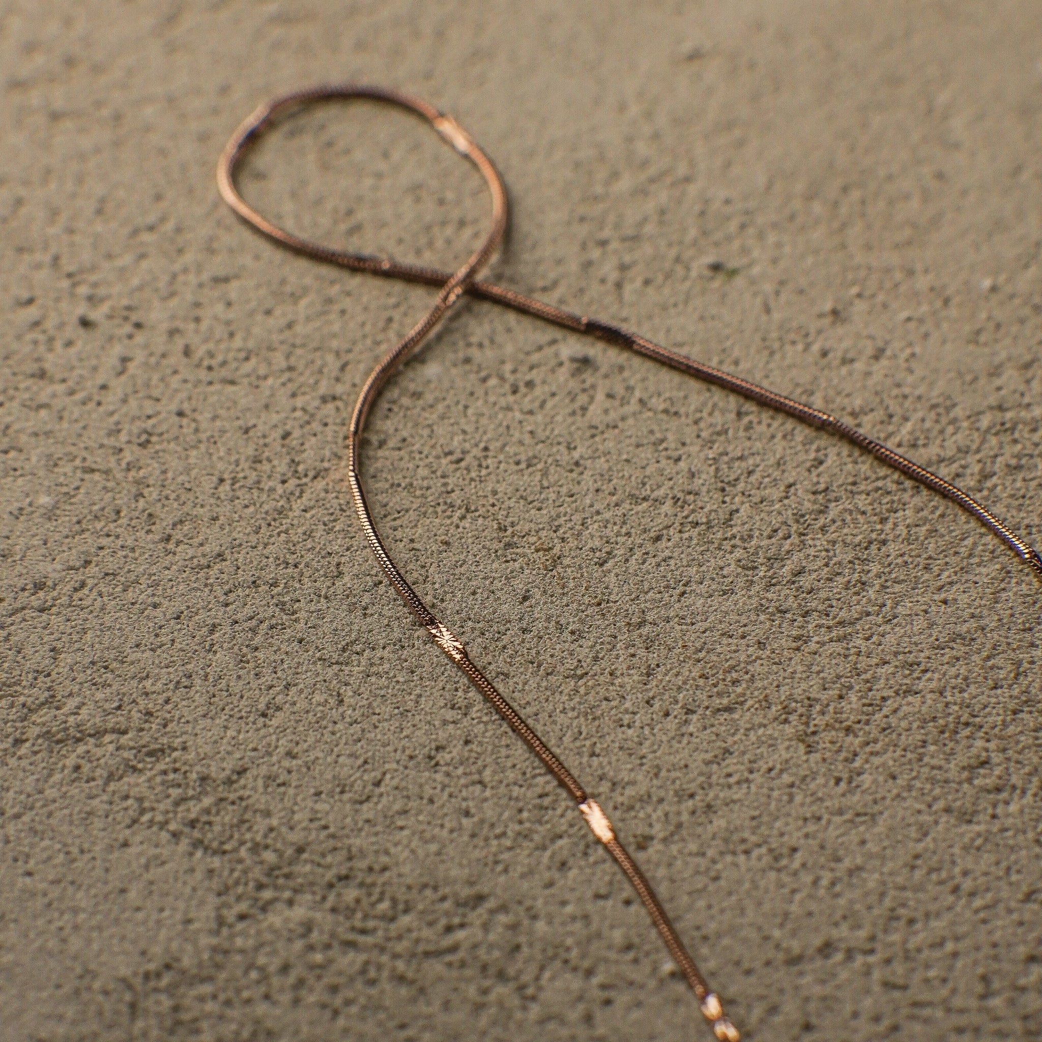 Violaine Twisted Detail Rose gold Neck ladies jewellery by FAYA & CO