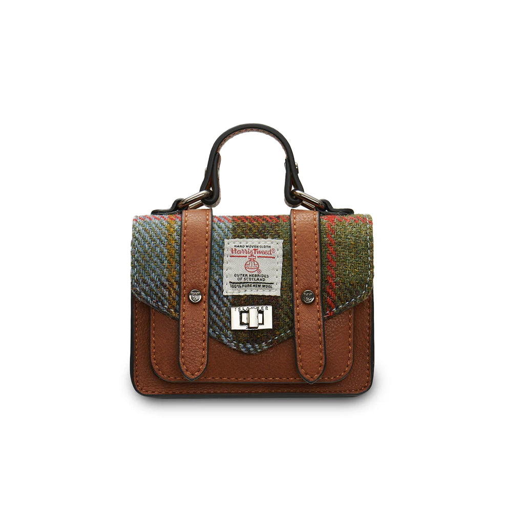 Islander Wee Satchel in Chestnut Blue Tartan