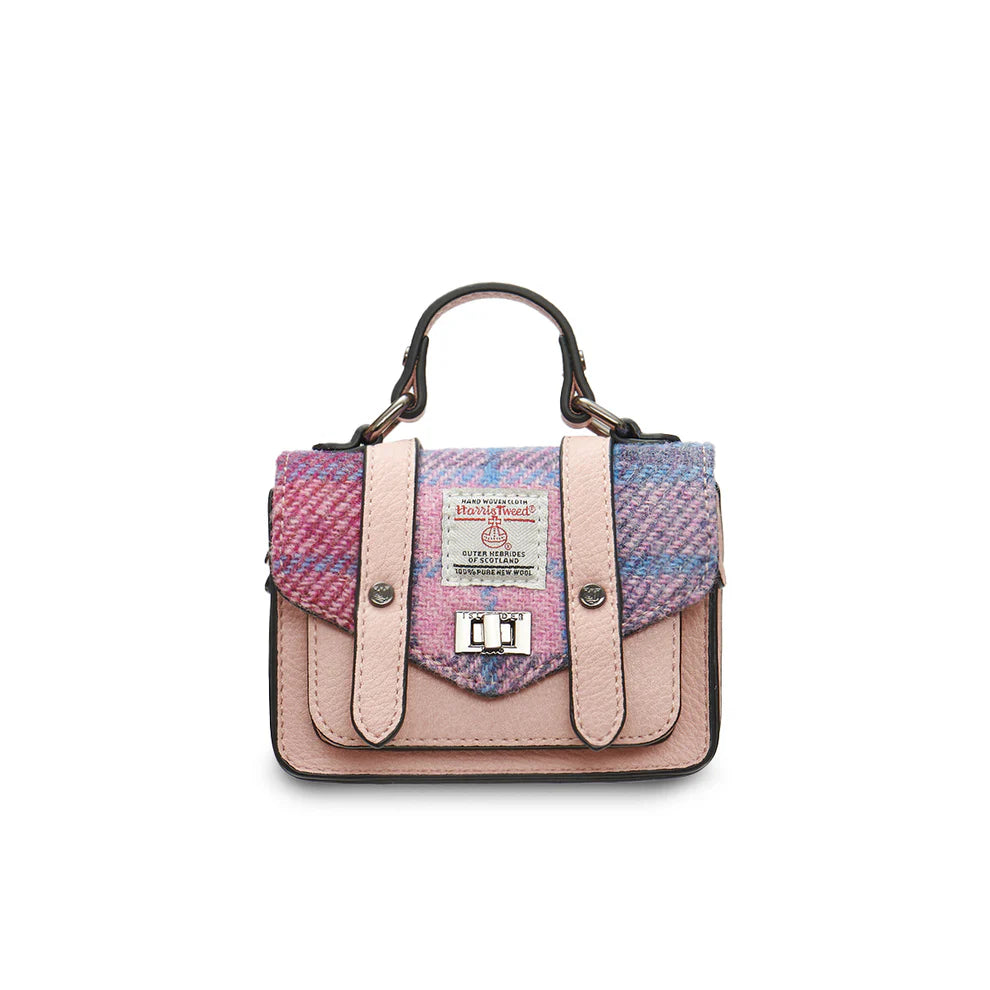 Islander Wee Satchel in Pink Blue Tartan