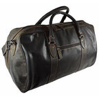 Large Leather Duffle Bag - Brown