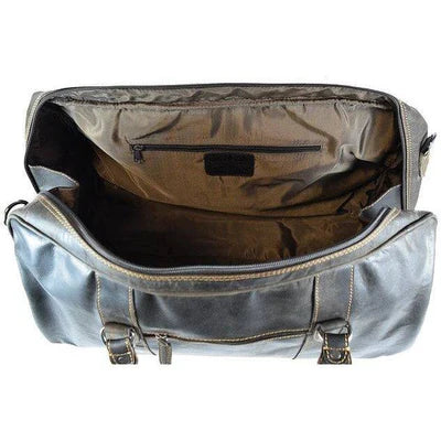 Large Leather Duffle Bag - Brown